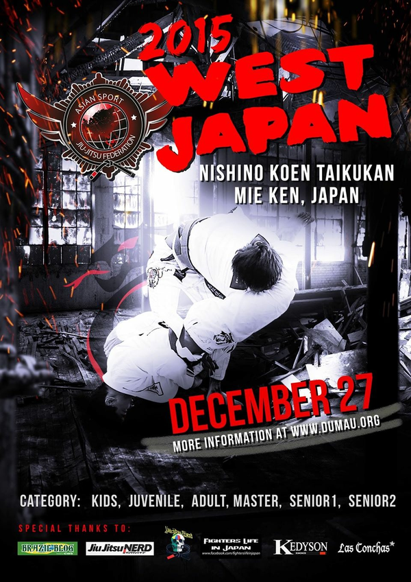 ASJJF 2015 WEST JAPAN JIU JITSU CHAMPIONSHIP  Poster
