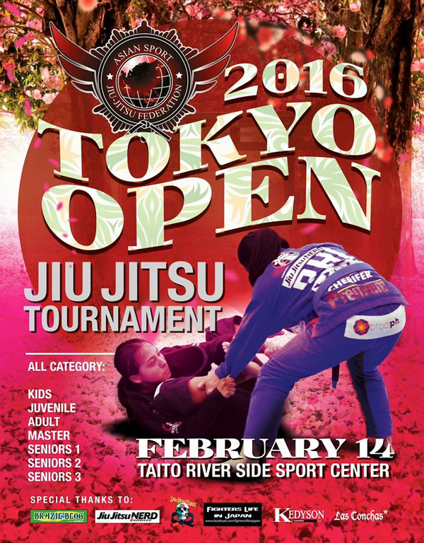 ASJJF - DUMAU TOKYO OPEN JIU JITSU CHAMPIONSHIP 2016 Poster