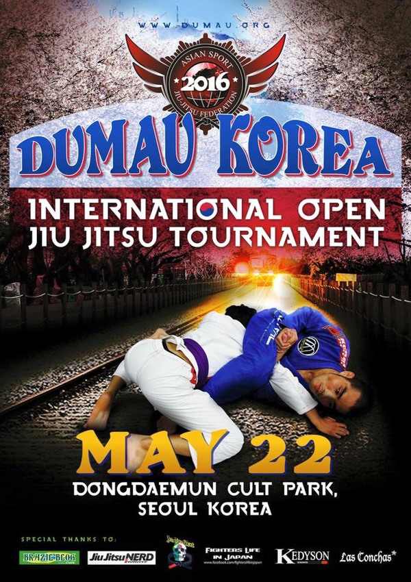 ASJJF DUMAU KOREA INTERNATIONAL JIU JITSU TOURNAMENT 2016 Poster