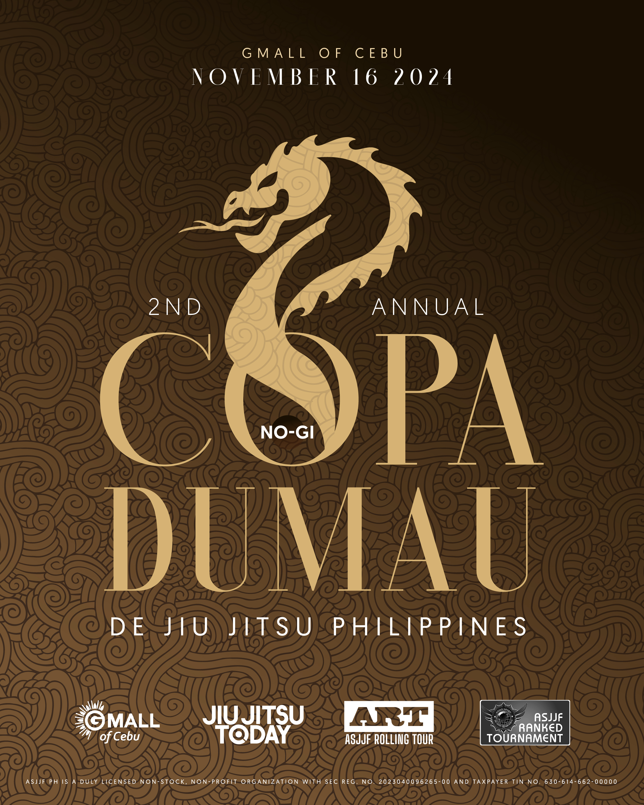 2nd Annual Copa Dumau De No-gi Philippine 2024. (no-gi Event)