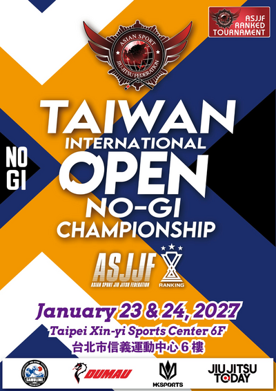 Asjjf Taiwan International Open No-gi Championship 2027. (no-gi Event)